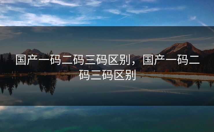 国产一码二码三码区别,国产一码二码三码区别 国产一码二码三码区别,国产一码二码三码区别